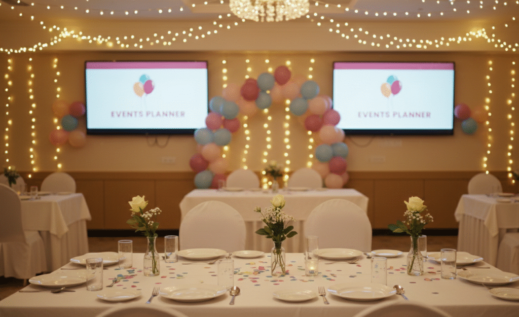 Affordable Event Planning Package where show a birthday or small Celebration